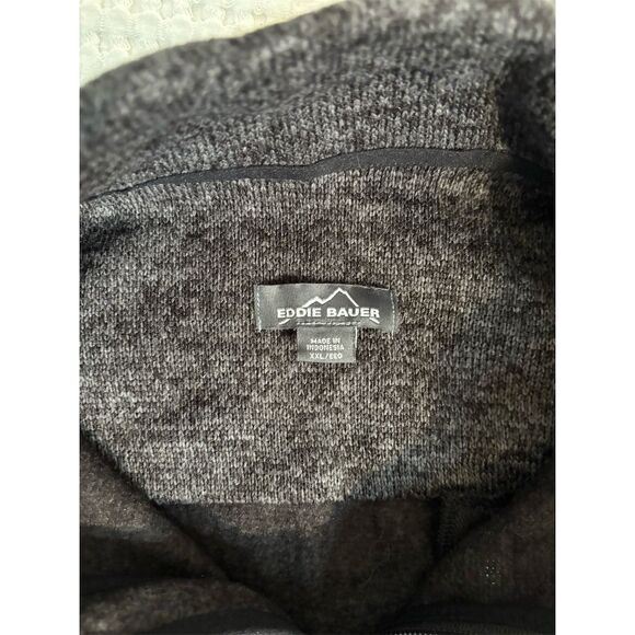 Eddie Bauer Men's XL Gray 1/4 Zip Pullover Sweater Mock Neck Casual Grey NWT - Picture 5 of 10